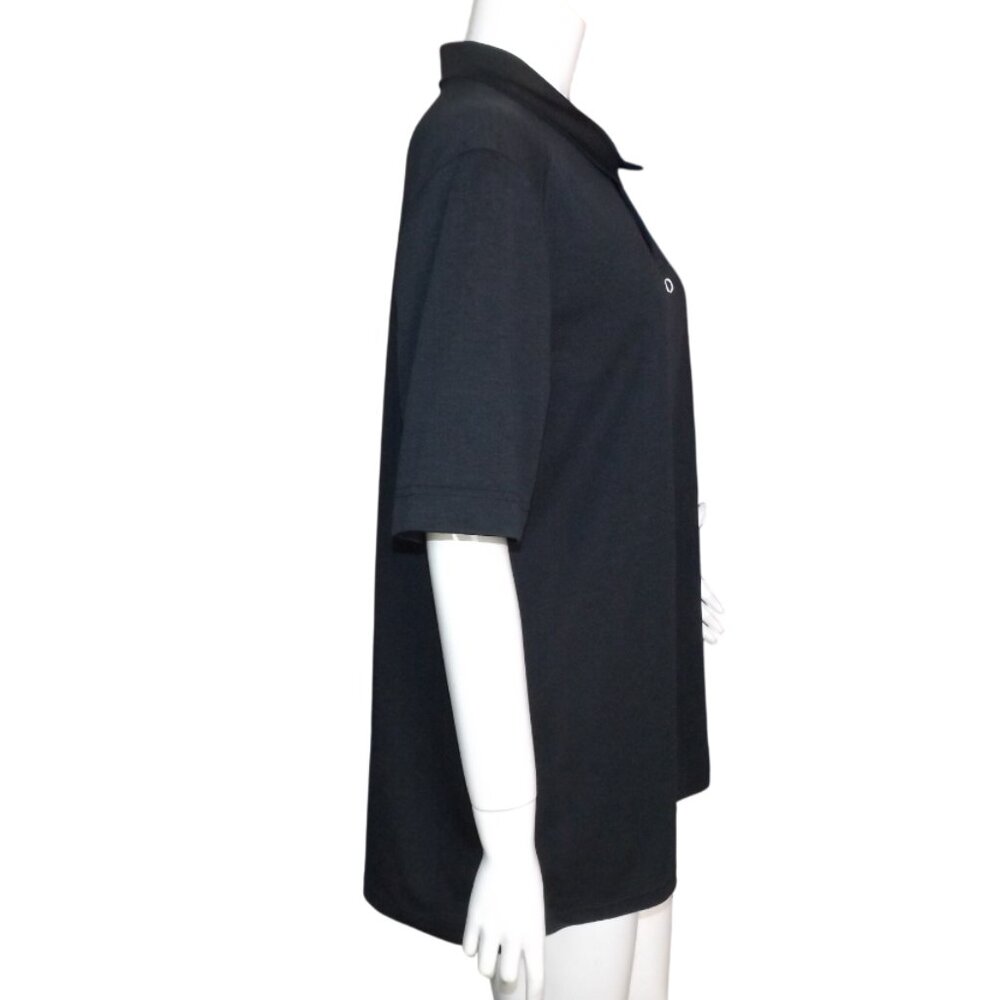 Oakley Polo Shirt, XL, Black, Short sleeve, Logo/O, 2 button collar, Regular Fit - Picture 6 of 12